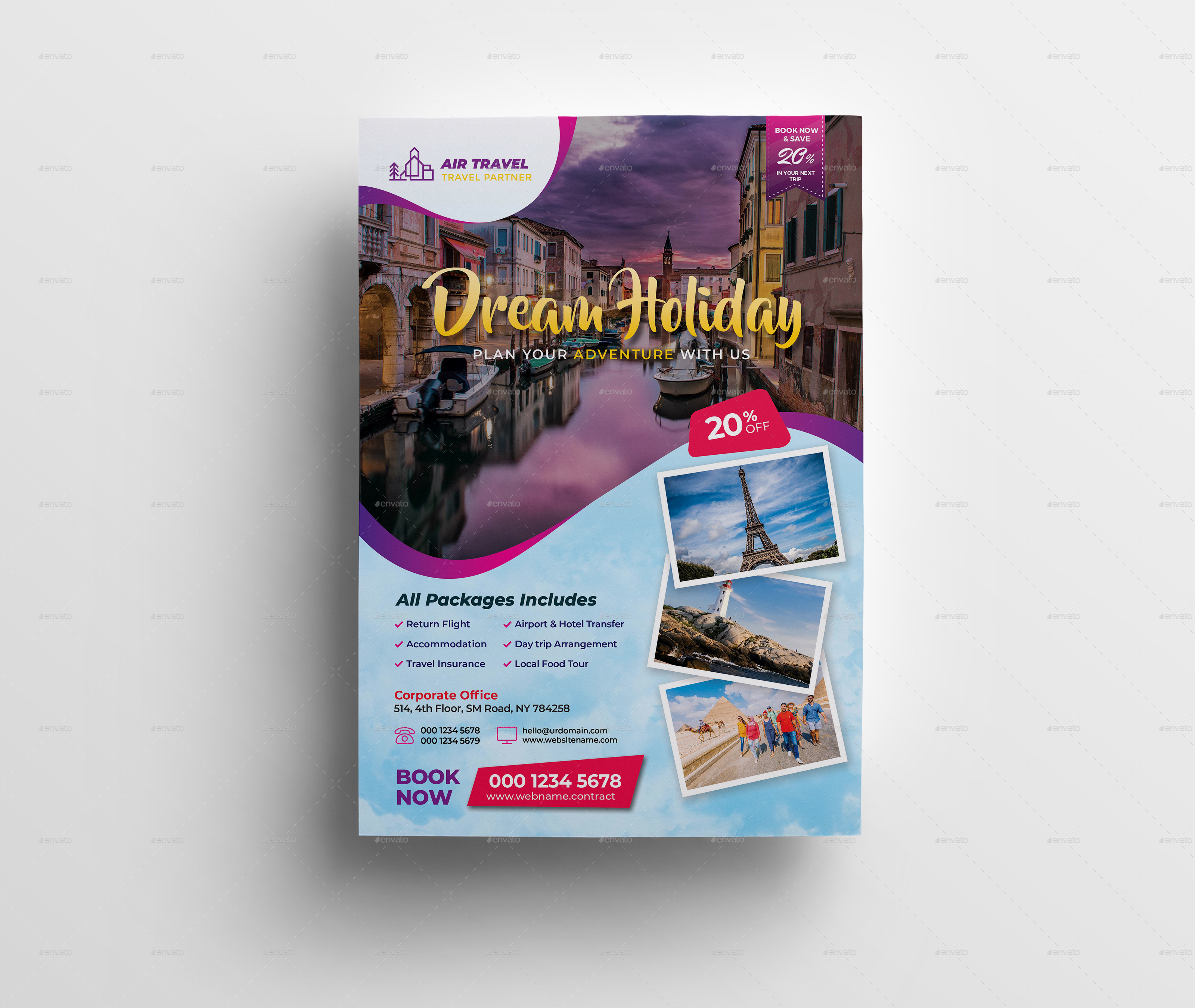 travel flyer design graphicriver